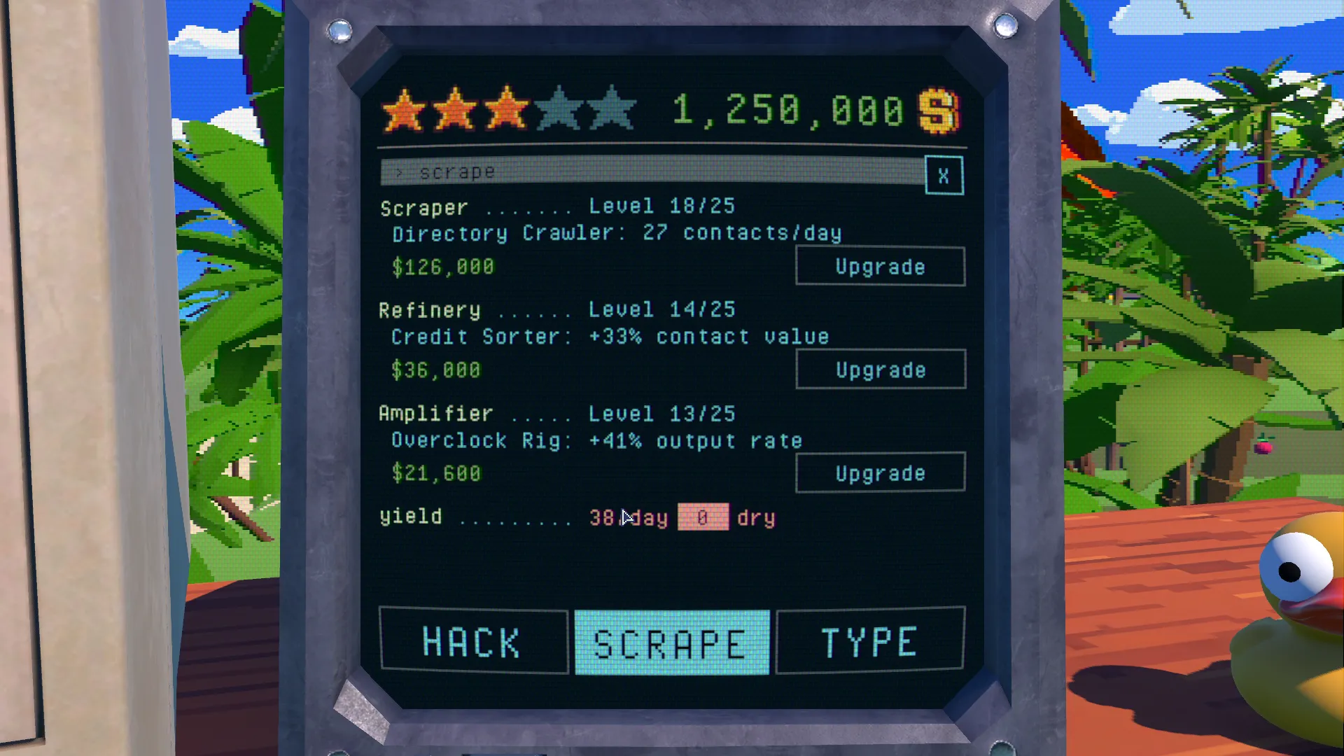 SCRAPE. the Scraper, the Refinery, the Amplifier, and what each will cost me