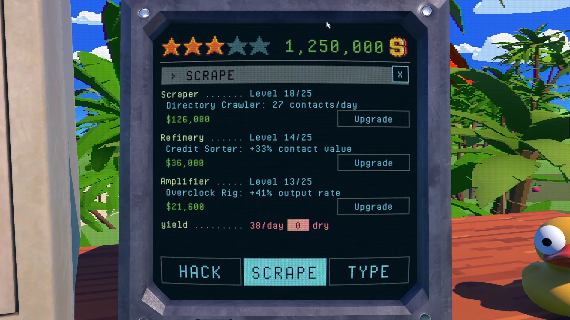 SCRAPE. the Scraper, the Refinery, the Amplifier, and what each will cost me